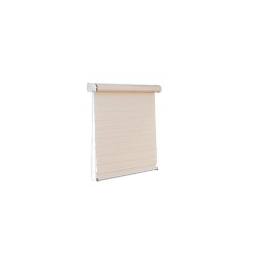 3D Fensterrollo - Neuheit - 120x150 cm creme Doppelrollo