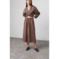 Jayden Linen Culottes/Wide Leg Palazzo Pants High Waist Trousers Black Handmade Clothing For Women