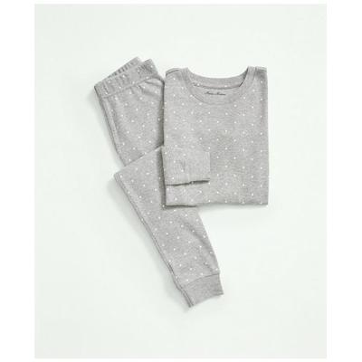 Brooks Brothers Kids Cotton Printed Pajama Set | Grey Heather | Size 6