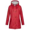 Regenjacke DEPROC ACTIVE "Friesennerz ANKERGLUT HVN", Damen, Gr. 46 (L), rot, Obermaterial: 100% Polyurethan; Futter: 100% Polyester, casual, figurumspielend, Langarm gerader Abschluss mit Druckknopf, Jacken, auch in Großen Größen erhältlich