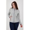 Strickfleecejacke DEPROC ACTIVE "KIRKVALE X WOMEN", Damen, Gr. 44 (L), grau (hellgrau), 100% Polyester, casual, bequem, Langarm gerader Abschluss mit Gummizug, Jacken, auch in Großen Größen erhältlich