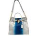 Michael Kors Bags | Michael Kors Hamilton Spray Large Pebble Leather Tote Bag White/Blue | Color: Blue/White | Size: Large