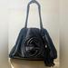 Gucci Bags | Black Gucci Patent Leather Shearling Lined Shoulder Bag | Color: Black | Size: Os