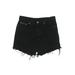 Calvin Klein Denim Shorts: Black Print Bottoms - Women's Size 7 - Black Wash