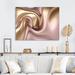 Design Art Smooth Liquid Gold In Soft Shades Of Gold & Taupe VI - Abstract Liquid Ink Metal Wall Décor Metal in Pink | 16 H x 32 W x 1 D in | Wayfair