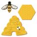 Cookiecutter.Com 3 Piece Summer Bee Hive Cookie Cutter Set Bee Hive, Mini Bumble Bee, Honey Comb Hexagon, Metal Shapes Made In USA | Wayfair HS0513