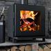 MF Fire Nova 2500 Sq. Ft. Natural Vent Freestanding Wood Burning Stove in Black/Brown | 26.5 H x 27 W x 18.5 D in | Wayfair MF03-BP1-DP1-AL003-3