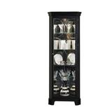 Pulaski Furniture Lighted 4 Shelf Corner Curio Cabinet in Oxford Black Wood/Glass in Black/Brown | 74 H x 27 W x 14 D in | Wayfair 21220
