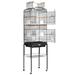 Tucker Murphy Pet™ Zora 59.8" Iron Flat Top Travel Bird Cage w/ Wheels Iron in Gray | 59.84 H x 14.17 W x 18.11 D in | Wayfair