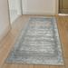 Gray 91 x 26 x 0.47 in Area Rug - Bungalow Rose Davide 1229 Transitional Crackled Grey Area Rug Polyester | 91 H x 26 W x 0.47 D in | Wayfair
