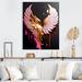 House of Hampton® ,Gold & Black Angel Wings I - Contemporary Glam Metal Wall Decor Metal in Pink | 32 H x 16 W x 1 D in | Wayfair