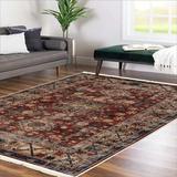 Red 90 x 59 x 0.2 in Area Rug - Bungalow Rose Tillio Area Rug Polyester | 90 H x 59 W x 0.2 D in | Wayfair 967B2A77125A4021853807BACCA3B520