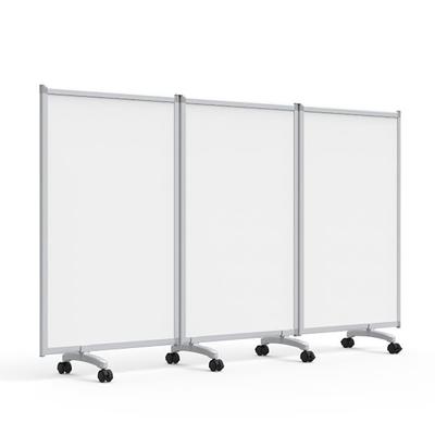 Luxor MB9152WW 3 Panel Magnetic Whiteboard w/ Aluminum Frame, 27 3/4" x 45 1/2", Silver