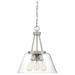 Savoy House Essentials Calhoun 15" Wide Satin Nickel 3-Light Pendant