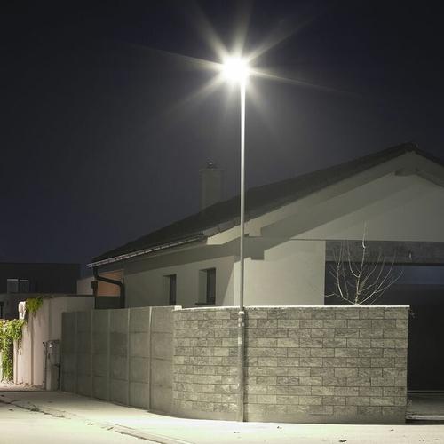 Straßenlaterne Straßenlampe led Straßenbeleuchtung, IP65 Tageslichtlampe, grau, led 50W 6850Lm