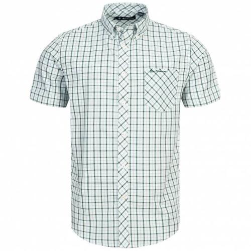 BEN SHERMAN Casual Herren Kurzarm Hemd 0075985SKY