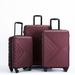 3 Piece Luggage Sets Lightweight ABS Suitcase with Hooks & TSA Lock