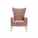 Leisure Accent Chair: Single Chair with Rose Golden Feet