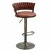 2-Piece Set of Adjustable Swivel Bar Stools - Counter Height Chairs with Footrest for Kitchen and Dining Room