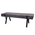 Mendler TV-Rack HWC-L54, Fernsehtisch Lowboard TV-Tisch, Metall 42x120x40cm ~ Marmor-Optik grau