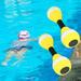 Water Aquatic Fitness Barbells Water Aerobic Exercise Device Lightweight Water Dumbbells Swim Barbells Aquatic Dumbbells for Kids for Fitness Yellow and White