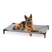 Elevated Pro Pet Beds, 47" L X 29.5" W X 6.3" H, Steel, Large, Gray