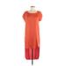 Mona B Casual Dress - High/Low: Orange Dresses - Women's Size Medium