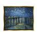 Stupell Starry Night Over Rhone Classic Landscape Painting Gold Floater Framed Art Print Wall Art