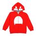 Toddler Hooded Jacket Cat And Toddler Jacket Boys And Girls Long Sleeve Hooded Cardigan Jacket Red Animal Print Zipper Tracksuit