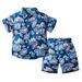 Set 7 Baby Boy 5 Piece Set Boys Tropical Print Shirt Beach Pants Children s Clothing Seaside Travel Children s Set