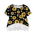 ZRBYWB Toddler Girl Clothes Casual Tunic Floral Flowers Print Lace Tops Short Sleeve Loose Soft Blouse Top Cute Summer Tops