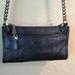 Coach Bags | Coach Mickie Crossbody Leather Blue Pearlized Bag | Color: Blue | Size: 8.5 X 4.5 X 1.5