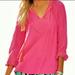 Lilly Pulitzer Tops | Lilly Pulitzer 100% Silk Hot Pink Saria Tassel Blouse Size Xs | Color: Pink | Size: Xs