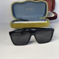 Gucci Accessories | Gucci Logo Gg0748s Sunglasses 001 - Gray/Black - Grey | Color: Black/Gold | Size: Os