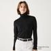 Women's Heattech Fleece Turtleneck Long-Sleeve T-Shirt | Black | Small | UNIQLO US