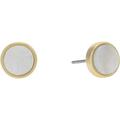 Madewell Jewelry | Madewell Mother-Of-Pearl Studs Earrings Vintage Gold One Size | Color: Gold | Size: Os