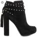 Jessica Simpson Shoes | Jessica Simpson Anniversary Collection Black Real Suede Platform Detail Booties | Color: Black | Size: 8.5