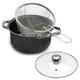 Vision4ever 4-in-1 Stove Top Chip Deep Pan Fat Fry Fryer Stew Frying Basket Bake Glass Lid