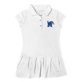 Girls Toddler Garb White Memphis Tigers Caroline Cap Sleeve Polo Dress
