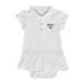 Girls Infant Garb White SMU Mustangs Caroline Cap Sleeve Polo Dress
