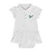 Girls Infant Garb White South Florida Bulls Caroline Cap Sleeve Polo Dress