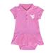 Girls Infant Garb Pink West Virginia Mountaineers Caroline Cap Sleeve Polo Dress