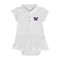 Girls Infant Garb White Washington Huskies Caroline Cap Sleeve Polo Dress