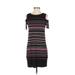 White House Black Market Casual Dress: Black Stripes Dresses - Women's Size X-Small