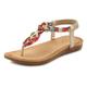 Zehentrenner LASCANA Gr. 38, bunt Damen Schuhe Zehensteg-Sandalen Sandale mit elastischen Riemchen und modischer Farbgebung