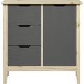 Kommode INTER-FURN "Latera" Sideboards Gr. B/H/T: 78 cm x 79 cm x 39 cm, 3, grau (grau lackiert) Kommode