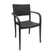 Grosfillex Expert Grosfillex Java Stackable Plastic/Resin/Plastic/Acrylic/Plastic/Wicker/Rattan in Gray/Black | Outdoor Furniture | Wayfair