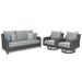 Signature Design by Ashley Park Outdoor Wicker Patio Sofa w/ Cushions Wicker/Rattan in Gray | Wayfair PKG014558