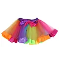 JAYCOSIN-Jupe Tutu Courte en Tulle pour Femme Adulte Tenue de Bal à la Mode Colorée Arc-en-ciel