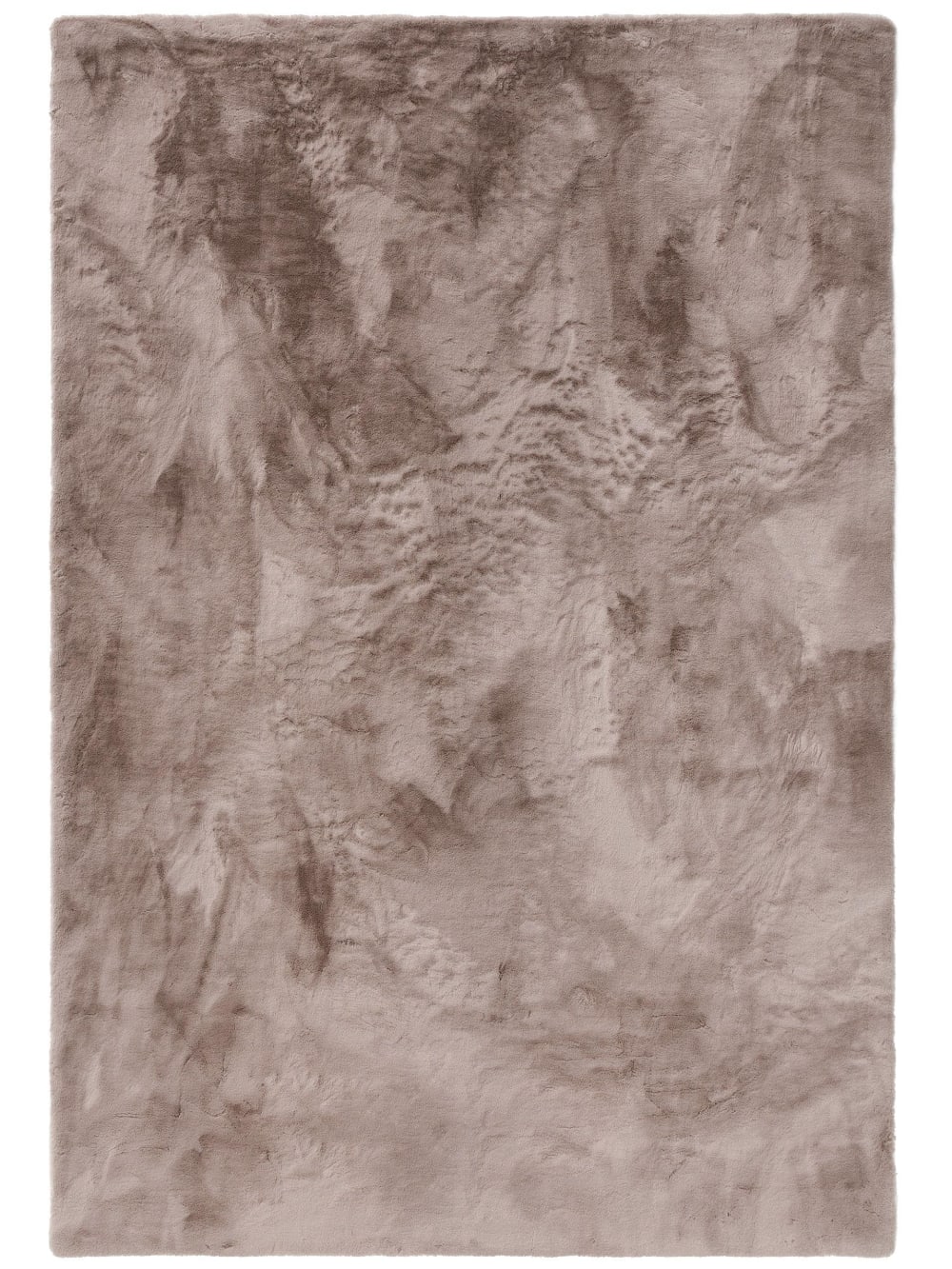 Tapis de fausse fourrure taupe 120x170